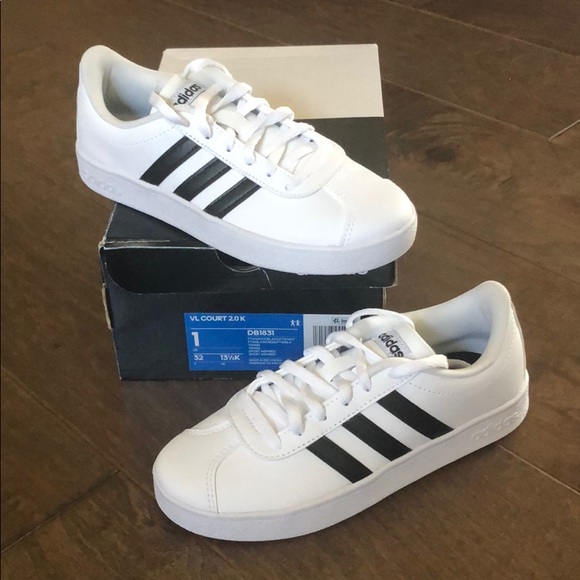 adidas Other - New Adidas VL Court 2.0 K Sneakers Sz 1